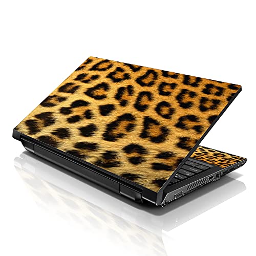 Image of LSS 17 17.3 Inches Laptop Notebook Skin Sticker with 2 Wrist Pads - Reusable Cover Protector Vinyl Sticker Cover Decal Fits 17 inch - 19 inch HP Asus Acer Samsung - Leopard Print Pattern