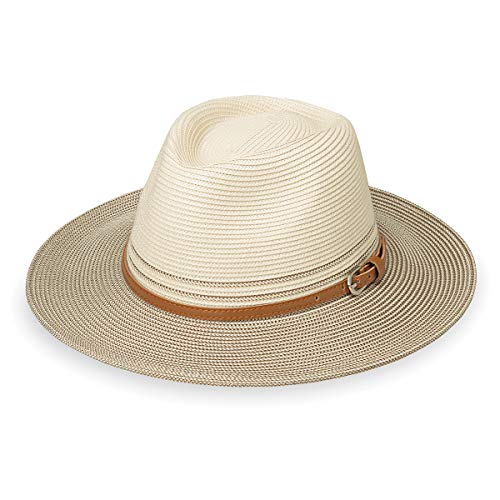 Wallaroo Hat Company Women’s Kristy Fedora – Upf 50+, Lightweight, Adjustable, Packable, Designed In Australia, Two-Toned Ivory/Stone #TOP10