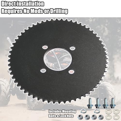 Image of JNDO Mini Bike Sprocket 60T Rear Sprocket 35 Chain for Predator 79cc /212cc /420cc Engines Mini Bikes Go Karts & Drift Trikes