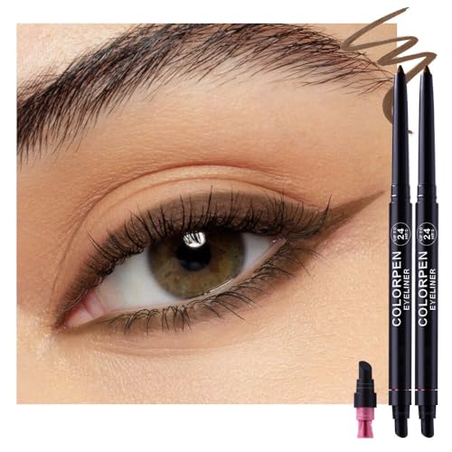 WanTuoluo 12-Pieces Matte Liquid Eyeliner Pens Set, Eye Ink Liner Makeup, Quick Drying, Smudge-Resistant, Vegan Formula (Pack of 12) (Black)
