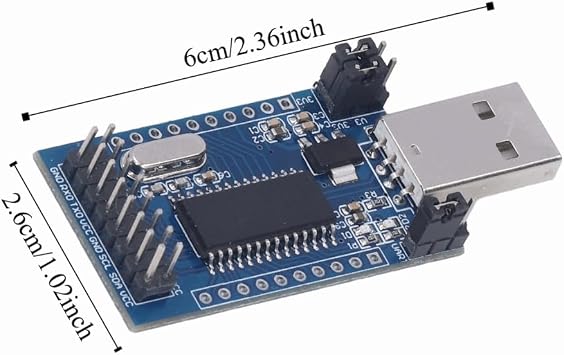 CH341A USB Serial Parallel Converter Module UART IIC SPI TTL ISP EPP MEM Interface Adapter for 3.3V/5V Program Debugging