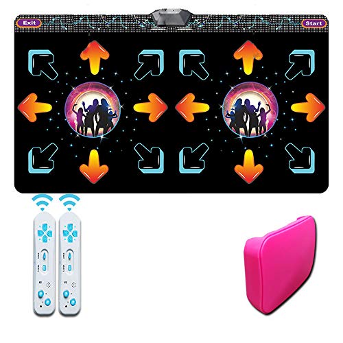 Tapis De Danse Double Jeu Somatosensoriel À Double Usage pour Ordinateur De Charge USB Yoga/Aérobic/Jeu Somatosensoriel/Jeu Classique (Incluant 2 Poignées sans Fil),C Cover