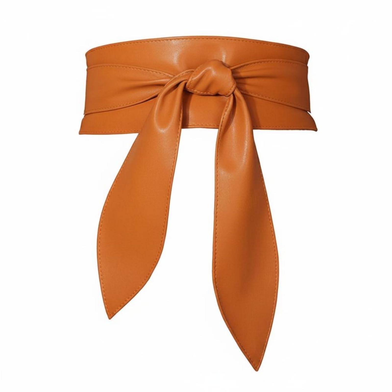 Soft Long Waist Tie Belt Elegant Wide Bow Belt Versatile Waist Wrap Bow Sash Lightweight for Women, Dress Outfits, Party, Formal Wear, Brown, L | Belts | Womens Accessories-image-32
