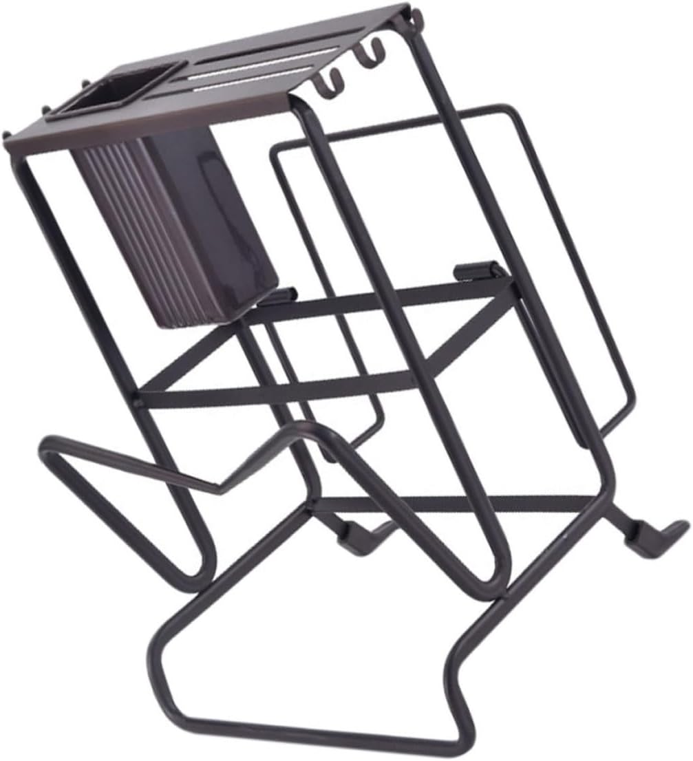 Multi-purpose Kitchen Storage Rack for Pot Lids and Cutters, Black