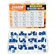 HUAREW 12 Werte 60 Stück 3296W Multi Turn Trimmer Potentiometer 100-500 K Ohm blau 3296 Klassifizierungs kit mit variablem Widerstand für die obere Einstellung