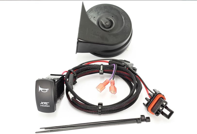 XTC Power Products Plug & Play New Busbar Horn Kit, Laser Engraved Rocker Switch W/Blue LED Fits: Polaris RZR Pro XP/RS1/Ranger