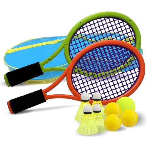 Crefotu Tennis Racket Set for Children Small Size 17 Inch Racquet