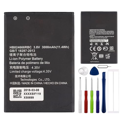 E-yiiviil Replacement Battery HB824666RBC Battery Compatible with Huawei E5577 E5577Bs-937 with Tools