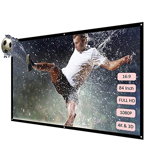 Pantalla de proyector 84'' portátil 16:9 y plegable para pared 3