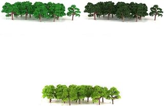 75pcs Model Trees Scale Layout Train Garden Park Buildings Diorama 1:300 | Perfect Architectural Model Supplies | Various Shades of Green | for Train Model, Wargame, Dioram