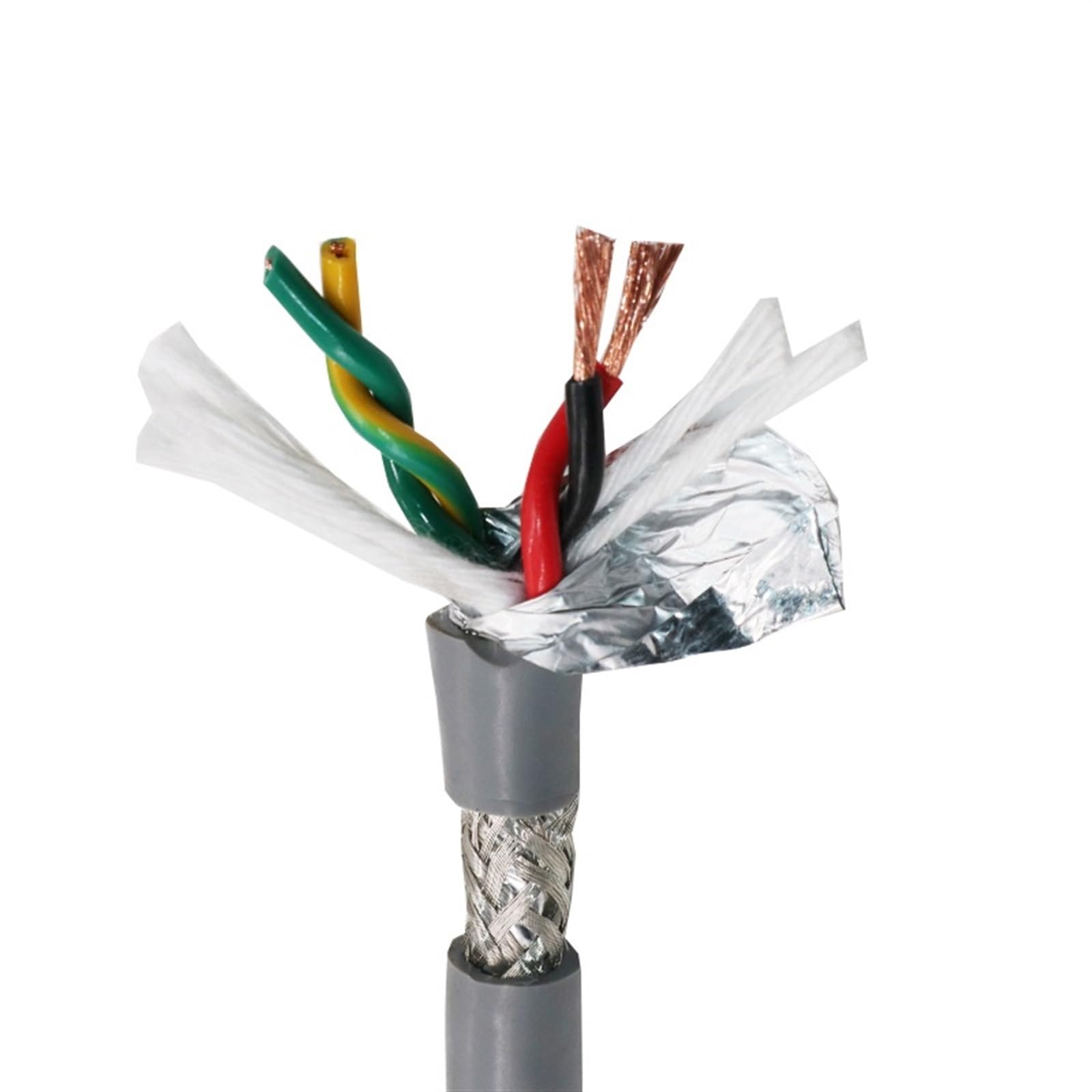 JDOUNFMO Bending Resistance High Flexibility Servo Motor Power Shield Wire Servo Motor Power Cable TRVVP 2-3-4 Core 1-1.5-2.5 Square (Color : 2 Core 1meter, Size : 2.5 Square)