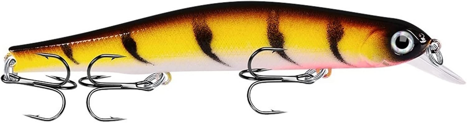 10pcs 12.5cm 17.5g Bass Fishing Lures Floating Minnow Wobblers Sinking Swimming Lures Artificial Swim Bait Bass Pike Jerkbait Isca Pesca Fishing Tackle,