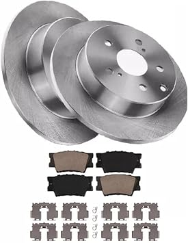 Front Brake Kit Compatible with 2007-2012 Nissan Altima Disc Brake Rotors Ceramic Brakes Pads 2008 2009 2010 2011 Replacement