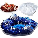 NiArt Epoxy Resin Silicone Mold Large Snow Mountain Peak Ashtray DIY Casting Plaster UV 3D Art Multipurpose Handcraft Agate Home Decor Aroma Stone Jewelry Tray Candle Holder Baking Desert Weed Cigar
