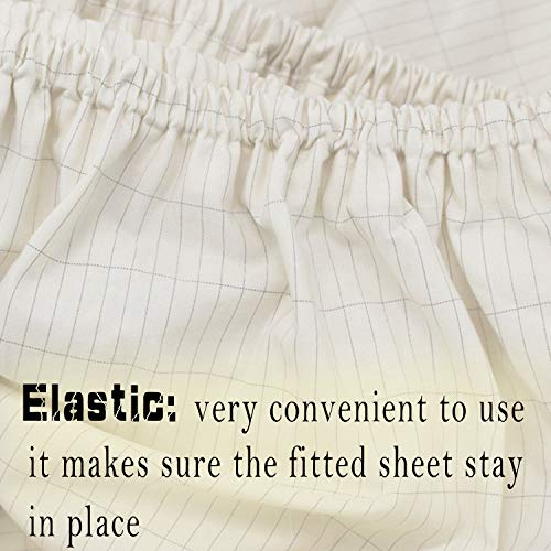 Bigeyes Grounding Sheet, Extra Deep Grounding Queen Size Fitted, Conductive Silver Fiber Grounding Mat With Connection Cable, Healthy Earth Energy For Better Sleep (Fitted Queen Sheet) #TOP3