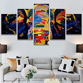 SIGNWIN 5 Panel Canvas Wall Art Modern Art...