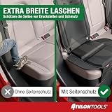 ATHLON TOOLS 2X Kindersitzunterlage mit Seitenschutz - Optimale Passform - Isofix kompatibel - Dick gepolstert - für Kindersitze, Babyschalen und Sitzerhöhungen - Patentiertes Design