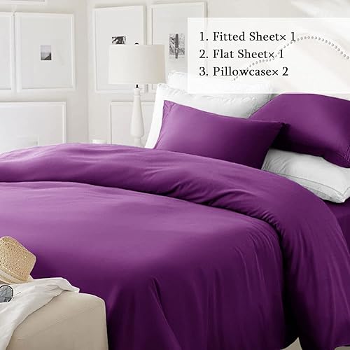 Miniatura 2 de Sonoro Kate Juego de sábanas de microfibra supersuave de 1800 hilos, lujosas sábanas egipcias para colchón de 18 a 24 pulgadas de profundidad,