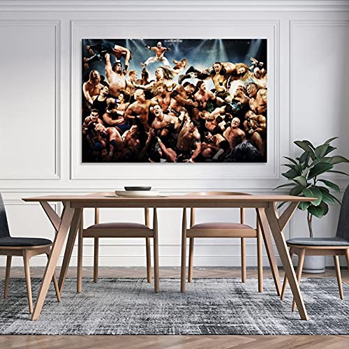 BABAQIQI 20 Wwe Canvas Art Poster en Muur Art Picture Print Moderne Familie slaapkamer Decor Posters 08x12inch (20x30cm) - Afbeelding 5