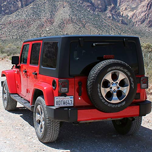 Frienda 2 Pieces Dog Paw Shape Tail Light Cover Guards Compatible With 2007-2018 Jeep Wrangler With Screws And Spacers And 4 Sheets Dog Paw Print Vinyl Decal Stickers #TOP1