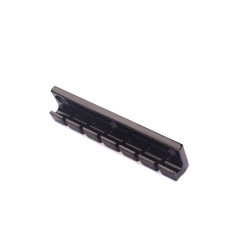 Ponte Hardtail Per Chitarra Elettrica - Sella Fissa Caricamento Dall'alto, Cromato Nero