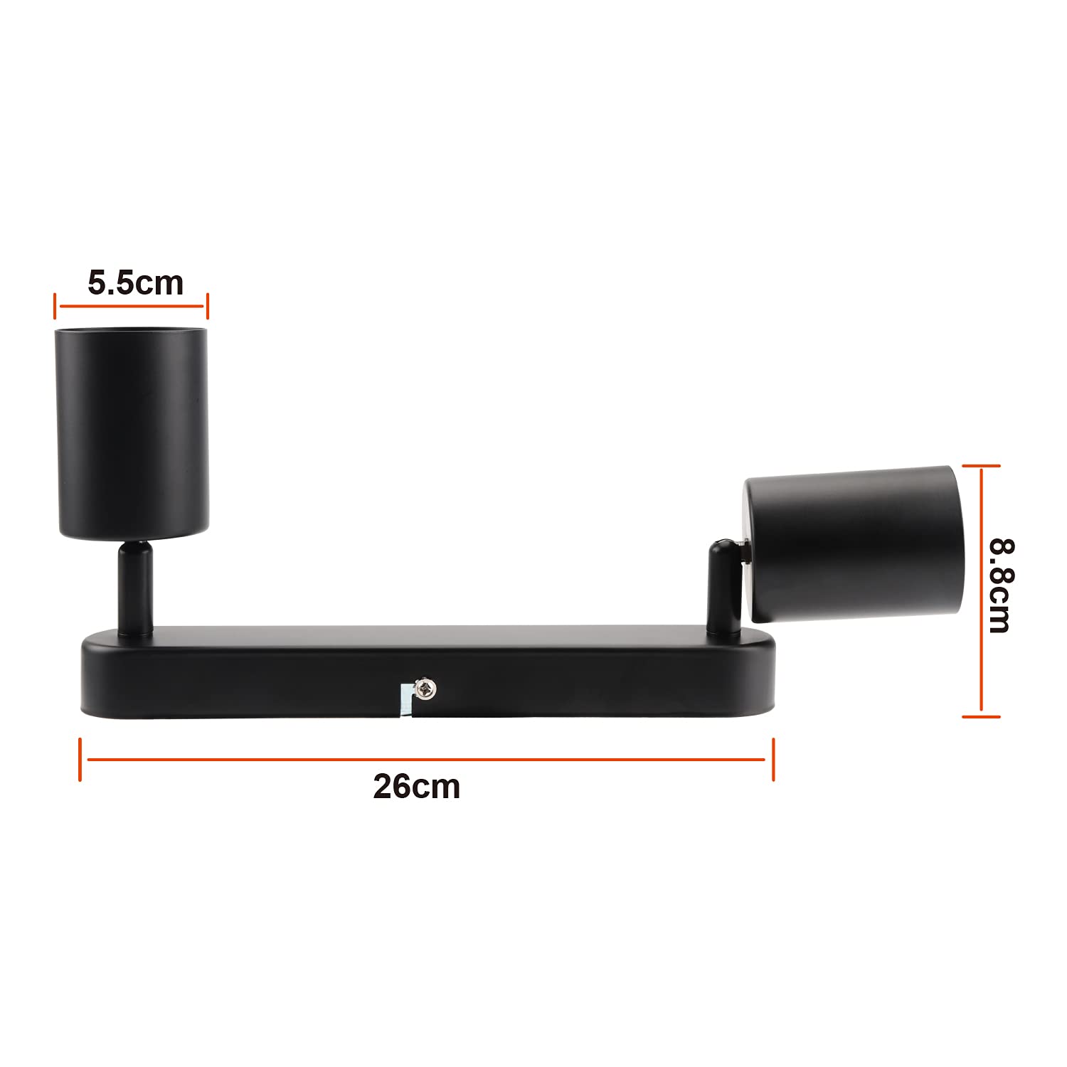 Luminaire Plafonnier Led 6 Spots Orientables, Gu10 Plafonnier Spot Noir, Rampe De Spot Plafond