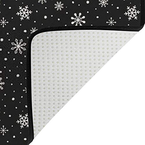 Tapis de Noël flocon de neige Ruchen lavable et antidérapant