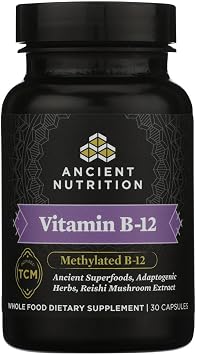 Ancient Nutrition Methylated Vitamin B12 Supplement, Supports Energy