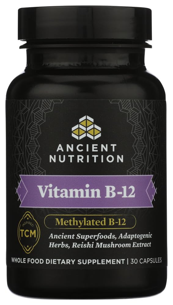 Ancient Nutrition Methylated Vitamin B12 Supplement, Supports Energy