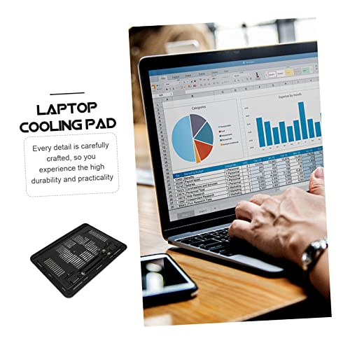 Base refrigeradora para laptop con ventilador silencioso, ultra delgada, soporte elevador para gaming y trabajo, base antideslizante para estabilidad y diseño eficiente de refrigeración por aire miniatura 4