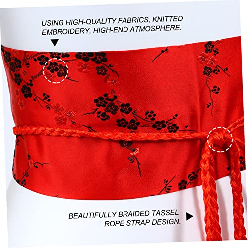BESPORTBLE Japanese Ethnic Style Embroidered Tassel Waist Belt for Women Wide Knitted Kimono Waistband Accessory for Dress Shirt Elegant Traditional Tie for Gifts4