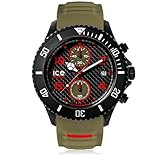carbon uhren forum Garantie : zwei Jahre ICE-WATCH - ICE carbon Black Khaki - Men\'s wristwatch with silicon strap - Chrono - 001318 (Extra large)