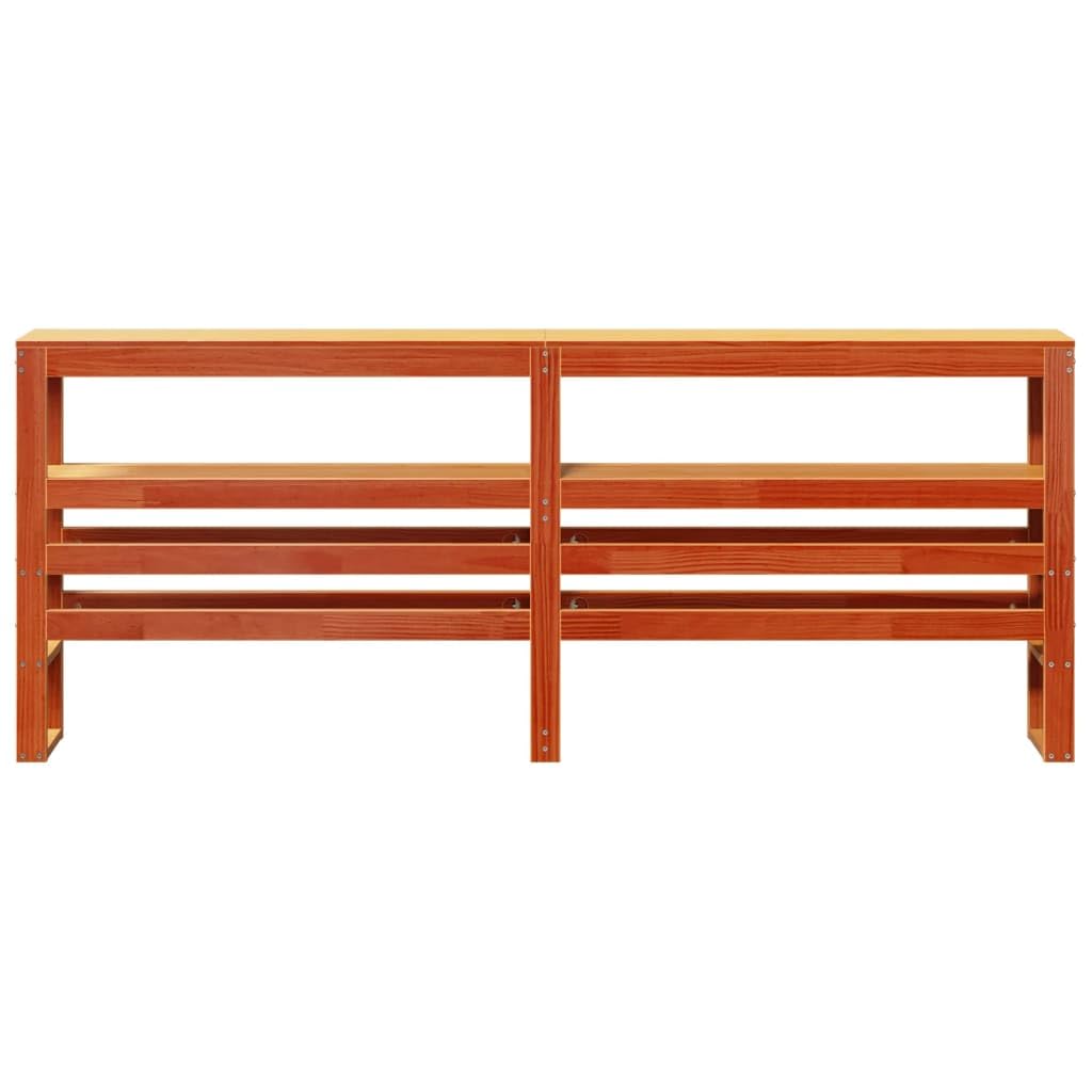 Gecheer Cabecero de Cama con estantes Madera Maciza Pino marrón 180 cm,Cabeceros Moderno,Cabezales Cama,Muebles Habitacion,Cama Cabeza,Mueble Cabecero