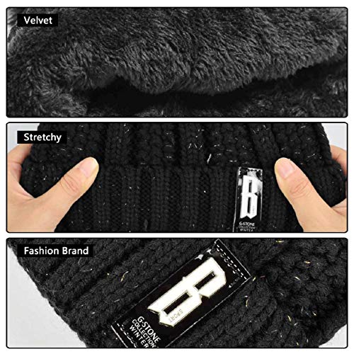 Tuopua wintermuts handschoenen dames warme beanie winter muts gebreide muts sjaal gebreide handschoenen verdikte sokken pluche oorbeschermers combi set geschenk voor outdoor sport warmte - Image 4