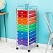 Honey-Can-Do CRT-02214 Rolling Office Organizer, 10-Drawer,Multicolored
