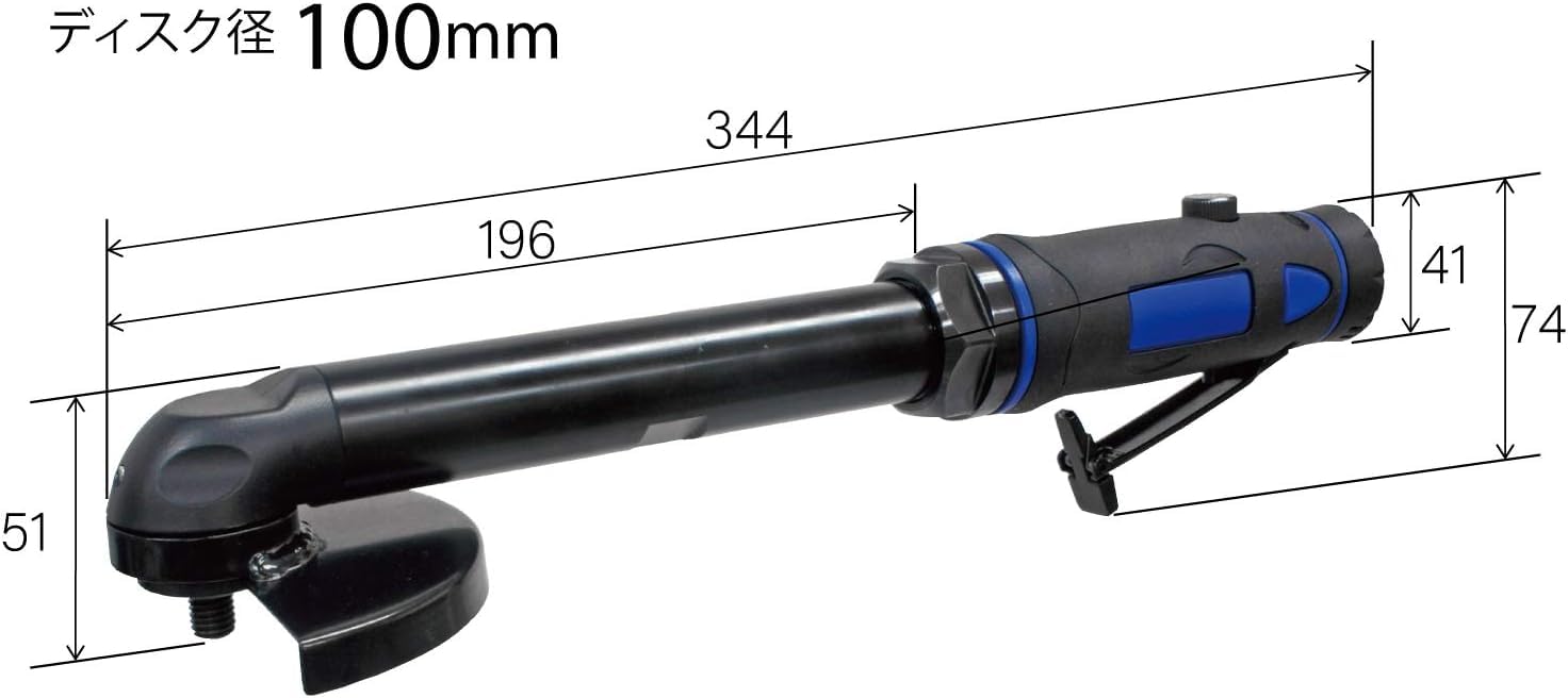 中古美品 エス・ピー・エアー SP-7234 ロンググラインダー 100mm ロングカットフツール SP AIR mono89642166-180426-02.jpg
