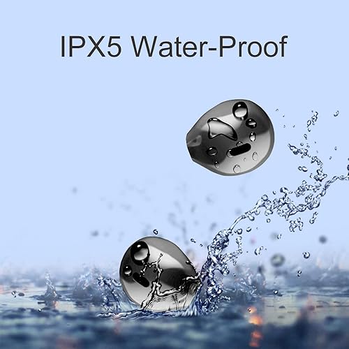 Miniatura 4 de Mini auriculares inalámbricos Bluetooth con micrófono, auriculares Bluetooth invisibles para mujeres y orejas pequeñas con control táctil, IPX5