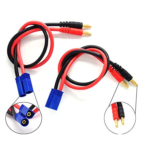 Conector EC5 a Banana 4mm Cable 30cm Pack 2 miniatura 4