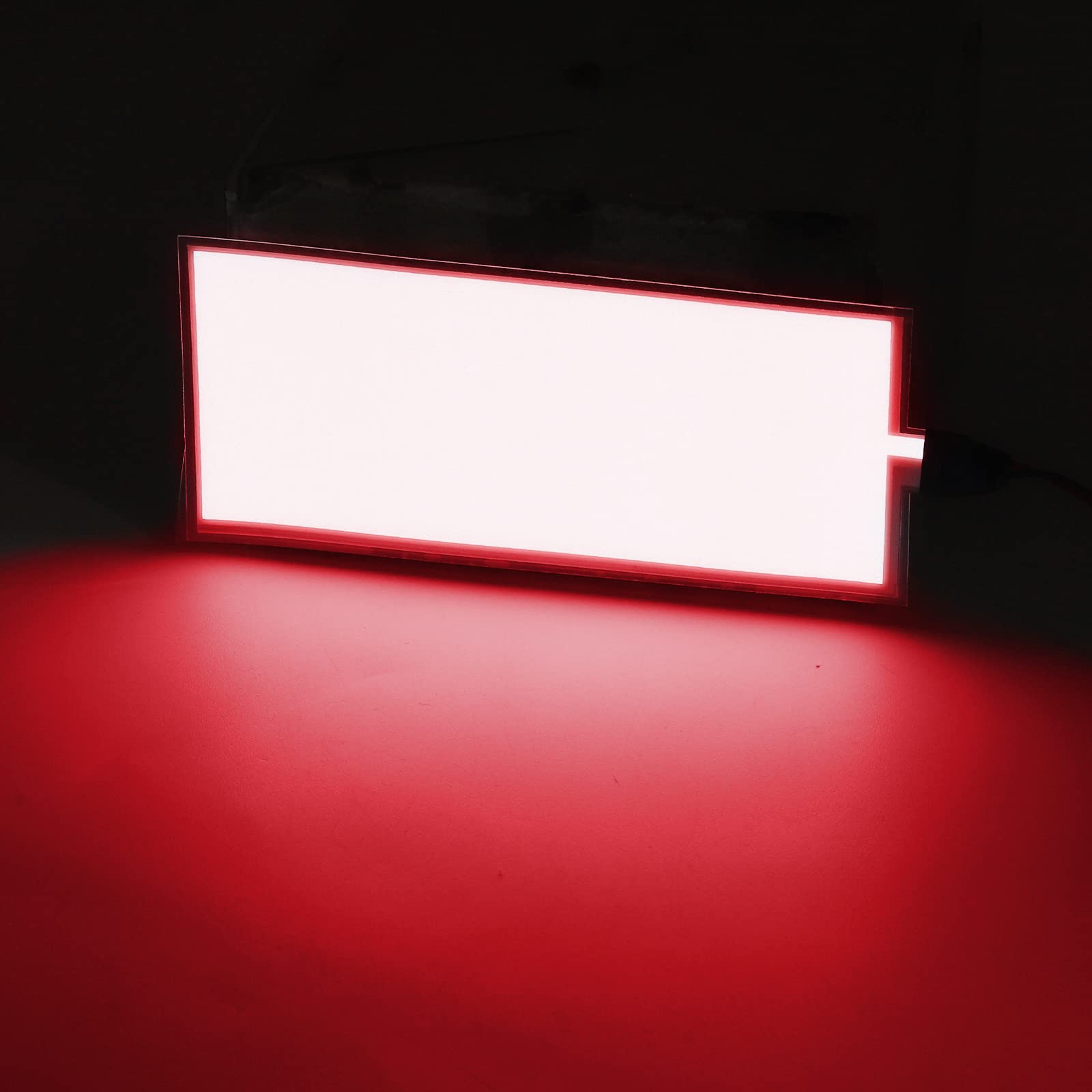 [3 Modi] jose2015 12 x 5 cm elektrolumineszierende EL-Panel-Licht, rot, 3 V flexible EL-Panel-Lichtdekorationen für Cosplay/Party/Dekorieren/Auto/Werbung (mit Batteriewechselrichter)