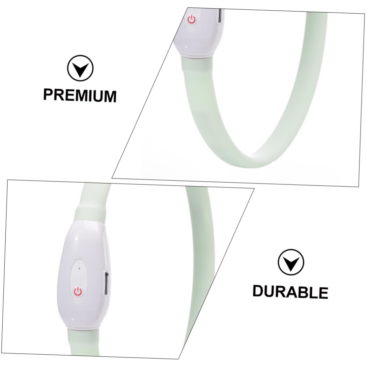 Mipcase 2juegos Collar Led para Perro Recargable por USB y Luminoso Collar De Seguridad para Mascotas para Paseos Nocturnos y Visibilidad La Oscuridad