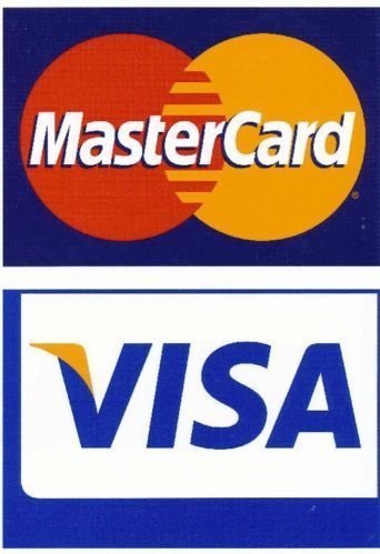 Visa/Mastercard Window or Door Decal- 2 Sided