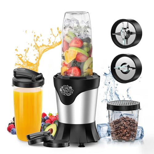 Comparison: Best Blender To Make Hummus 11 Suavo Smoothie Blender 1100W Portable Personal Blender for Shakes and Smoothies with 2 * 22Oz To-Go Cups & Lids, Includes Portable Coffee Grinder and 10Oz BPA-Free Travel Cup