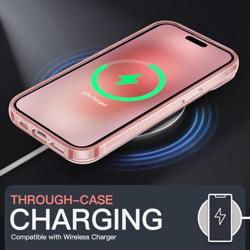 JETech Case for iPhone 15 Plus 6.7-Inch, Non-Yellowing Shockproof Phone Bumper Cover, Anti-Scratch Clear Back (Pink) by JETech - Image 6