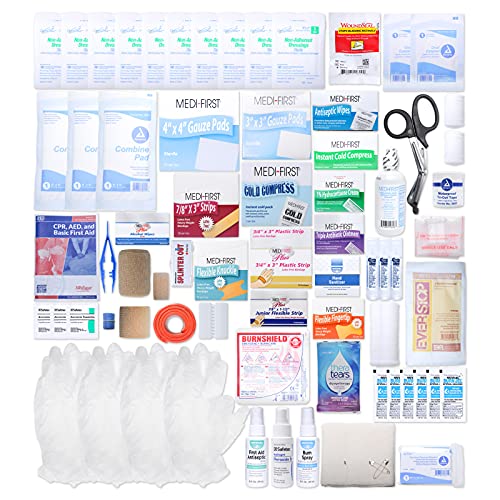 Workplace Metal First Aid Kit OSHA Fill No Medications 520 Piece - Thumbnail 4