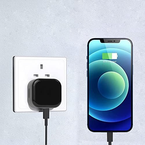 Galaxy S22, S22 Plus, S22 Ultra, S21 5g, S21 Plus 5g, S21 Ultra 5g, S21 FE 5g, S20 FE Fast PD Charger 20W Foldable Type C phone Charger USB C Travel Power Adapter Wall Plug for Samsung S21 FE (BLACK)