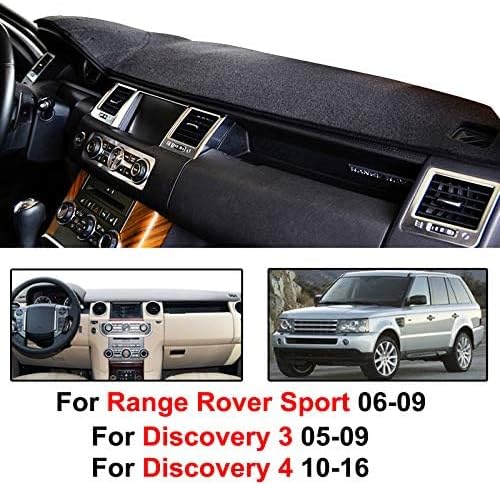 Miniatura 3 de XUKEY Alfombra de Cubierta para Tablero de Mandos para Land Rover LR3 LR4 Range Rover Sport 2006-2009 Accesorios para Coche Protector contra Rayos