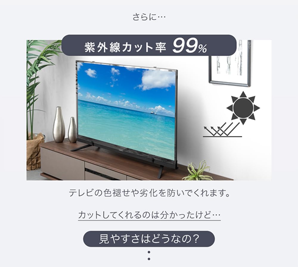 Amazon | タンスのゲン 液晶テレビ保護パネル 55インチ対応 3mm