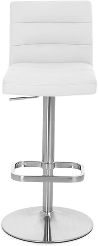 Miniatura 49 de Zuri Furniture Lush - Taburete giratorio sin brazos de altura ajustable magenta con base de acero cepillado Magenta,Rojo -,Blanco,Marrón,Verde