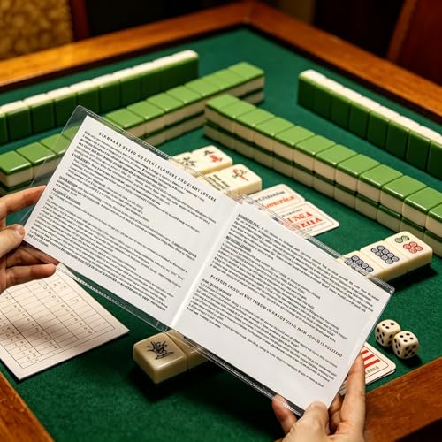 Juego 4 Fundas Transparentes Para Cartas Mahjong miniatura 2