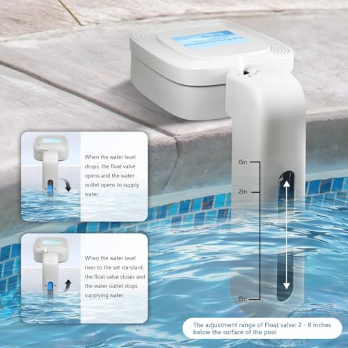 Bghdas Upgrade Pool Water Leveler Auto Fill, Automatic Pool Filler, Pool Water Level Control with Water Level Regulation Automatic Pool Water Leveler Fit for Pool, Spa, Pond - Thumbnail 5